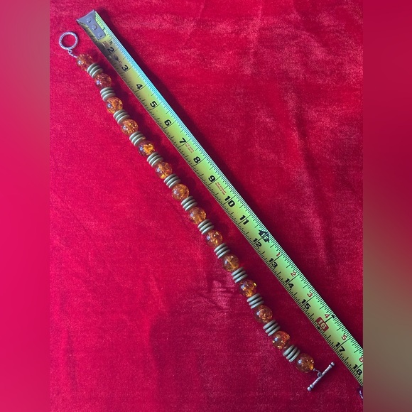 Amber & Wooden Beads 2Pc Chocker Necklace set. - Picture 4 of 4